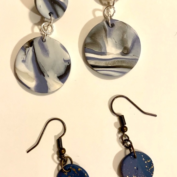 Handmade clay polymer earrings - Picture 4 of 6